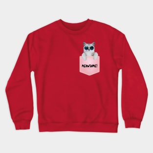 Meowsome Pocket Kitty Crewneck Sweatshirt